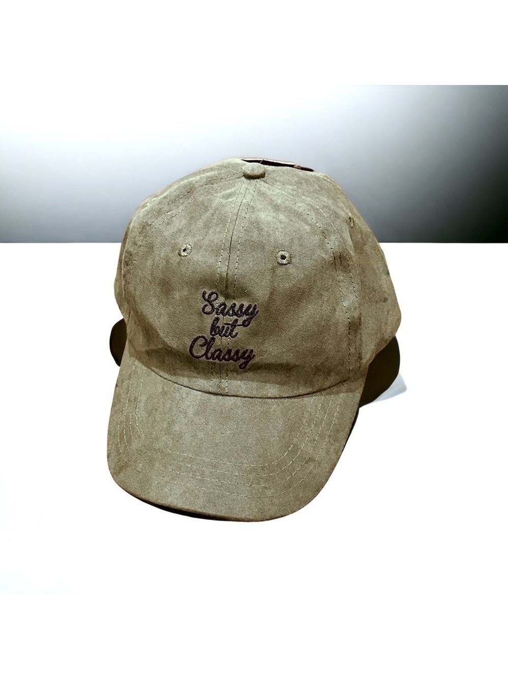 Torrid green faux suede baseball cap Sassy but Classy